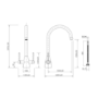 Single Bowl White Inset Composite Kitchen Utility Sink and Reversible Drainer with Chrome Dual Lever Kitchen Tap Set - Enza