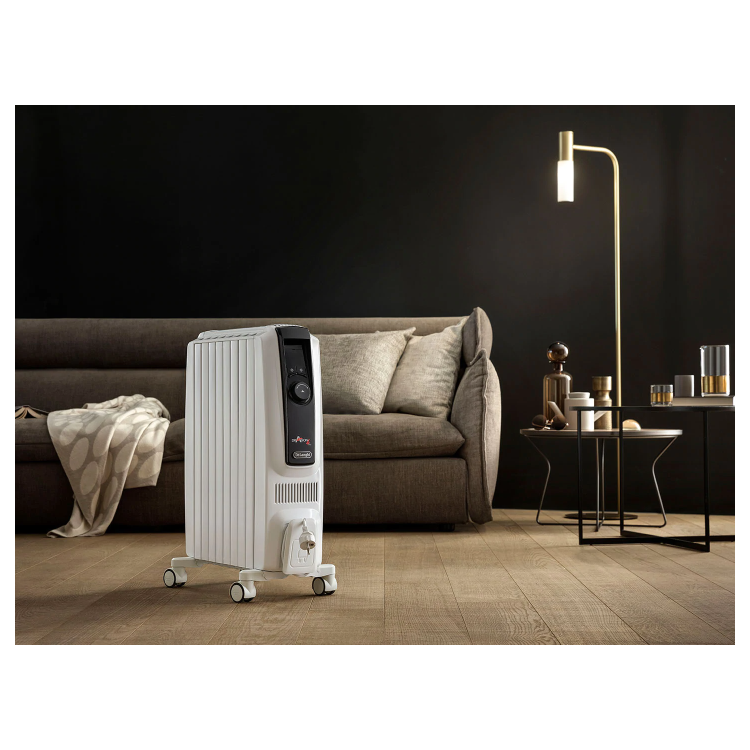 GRADE A3 - DeLonghi Dragon 4 2kW Oil Filled Radiator 8 Fin with Digital Display & Increased Radiant Surface - 10 Year warranty 