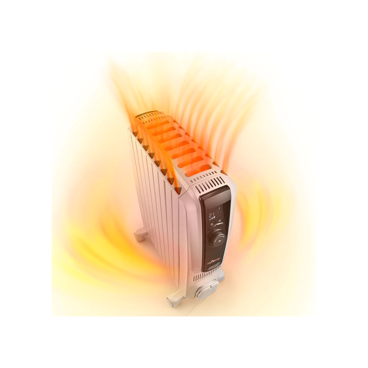 GRADE A3 - DeLonghi Dragon 4 2kW Oil Filled Radiator 8 Fin with Digital Display & Increased Radiant Surface - 10 Year warranty 
