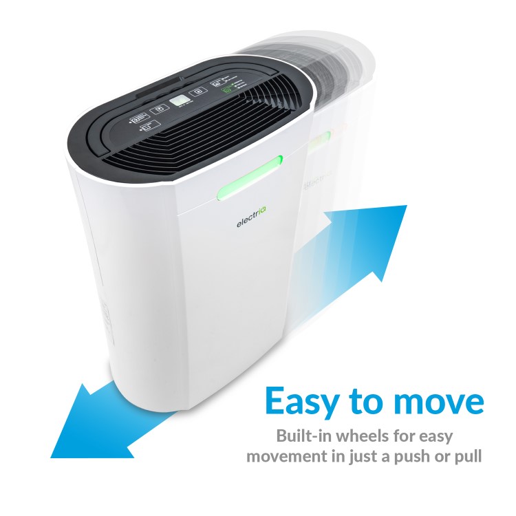 electriQ CD12P dehumidifier with HEPA filter for advanced air purification