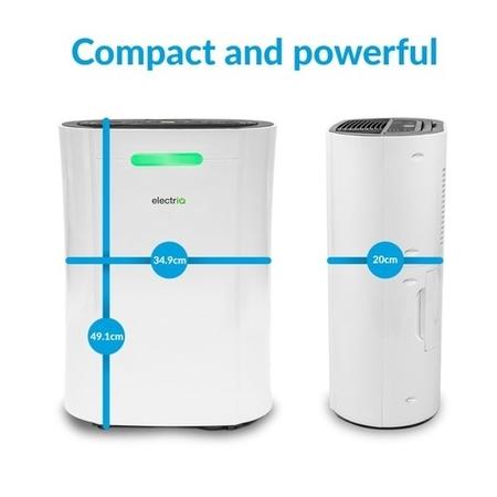 Refurbished electriQ 12 Litre Dehumidifier with Digital Humidistat and Air Purifier