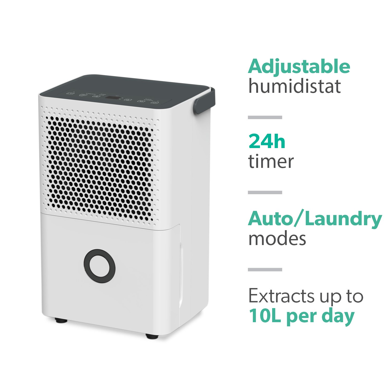 Buy GRADE A2 electriQ 10 Litre Dehumidifier with Humidistat Laundry
