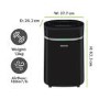 GRADE A3 - electriQ 20 Litre Black Low Energy UV Antibacterial Dehumidifier with HEPA Air Purifier
