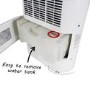 GRADE A3 - electriQ 12L Low-Energy Laundry Dehumidifier and Anti-Bacterial UV/HEPA Air Purifier 