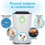 GRADE A3 - electriQ 12L Low-Energy Laundry Dehumidifier and Anti-Bacterial UV/HEPA Air Purifier 