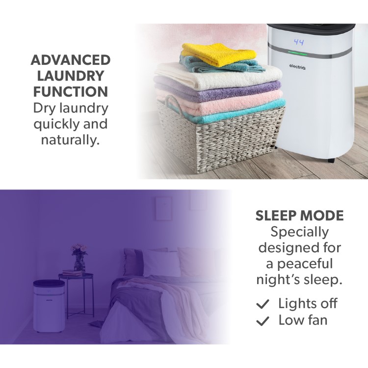 Refurbished electriQ 12 Litre Low Energy UV Ioniser Antibacterial Dehumidifier