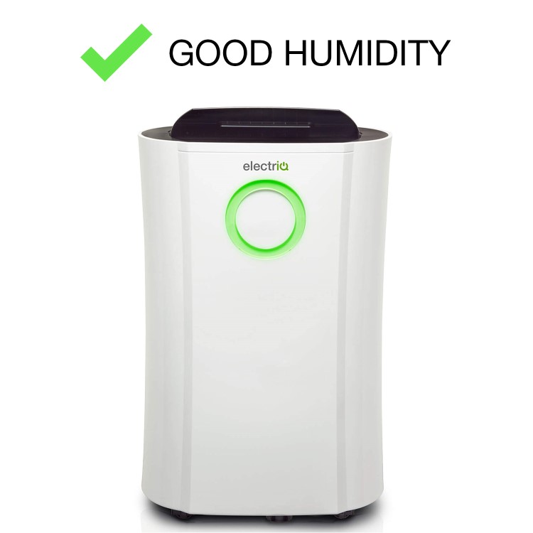 GRADE A1 - ElectriQ 12 litre Low Energy Premium Dehumidifier for up to 3 bed house with Digital Humidistat and UV Plasma Air Purifier