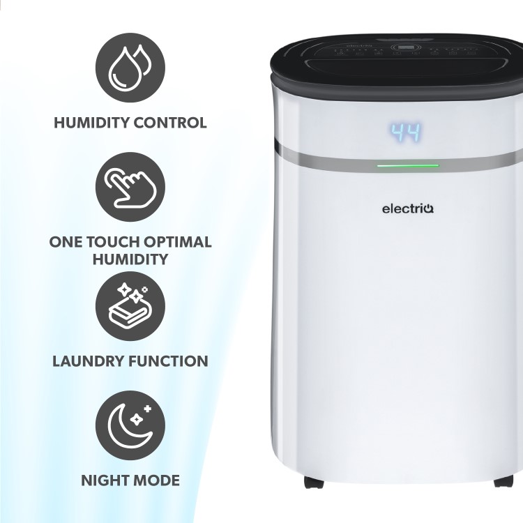 Refurbished electriQ 12 Litre Low Energy UV Ioniser Antibacterial Dehumidifier