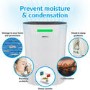GRADE A2 - electriQ 20L Low Energy Smart App WIFI Alexa Dehumidifier for 2 to 5 bed houses with UV Air Purifier