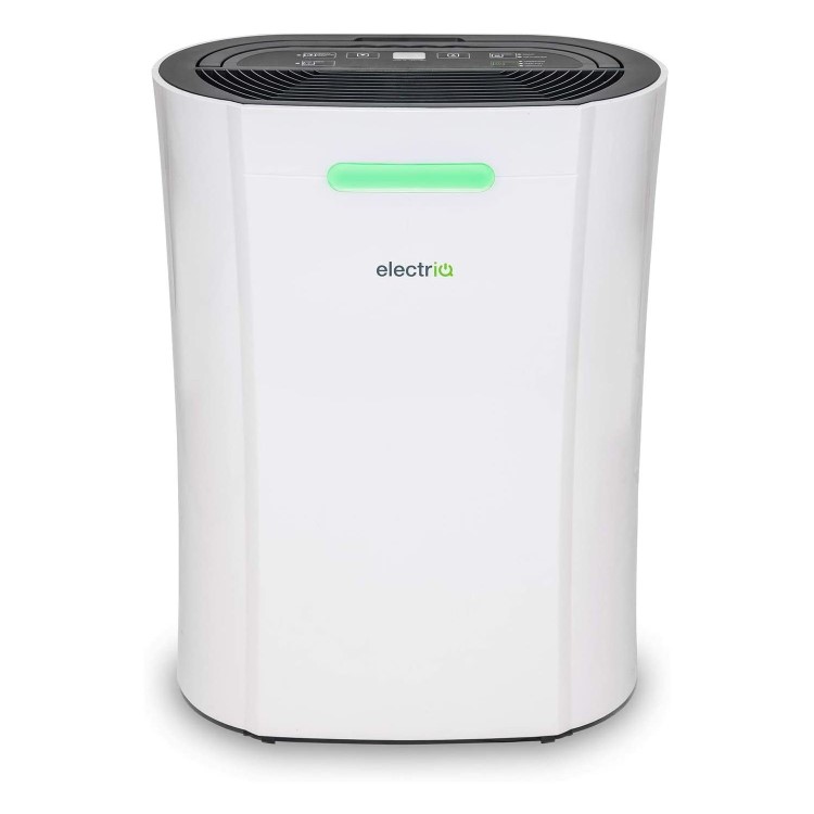 Refurbished electriQ 12 Litre Smart App Alexa Dehumidifier with Digital Humidistat and Air Purifier