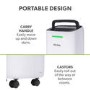 Refurbished electriQ 12 Litre Low Energy Smart App Alexa Dehumidifier with Digital Humidistat and Air Purifier