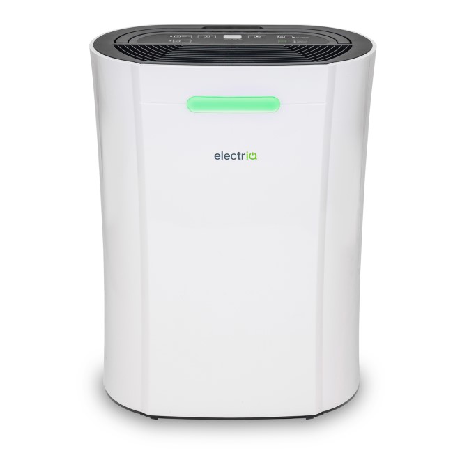 GRADE A2 - electriQ 12 Litre Dehumidifier for 3 bed house with Digital Humidistat and Air Purifier