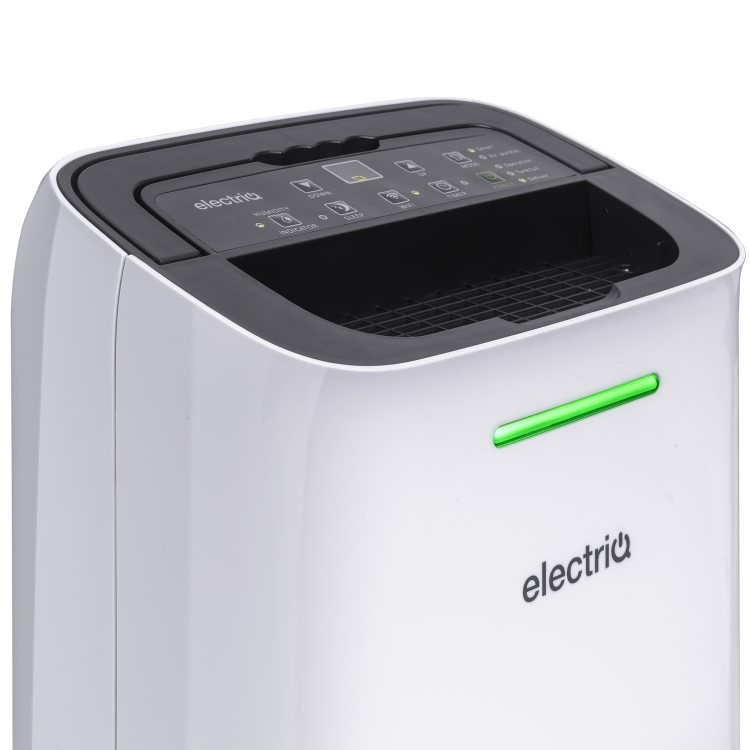 Refurbished electriQ 12 Litre Low Energy Smart App Alexa Dehumidifier with Digital Humidistat and Air Purifier