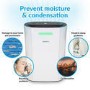 GRADE A3 - electriQ 12 Litre Dehumidifier for 3 bed house with Digital Humidistat and Air Purifier