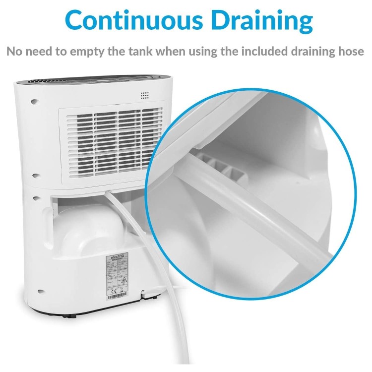 Refurbished electriQ 12 Litre Dehumidifier with Digital Humidistat and Air Purifier