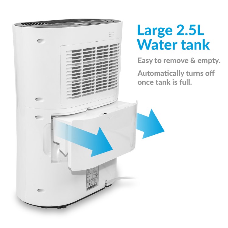 GRADE A1 - electriQ 12 Litre Smart App Alexa Dehumidifier with Digital Humidistat and Air Purifier