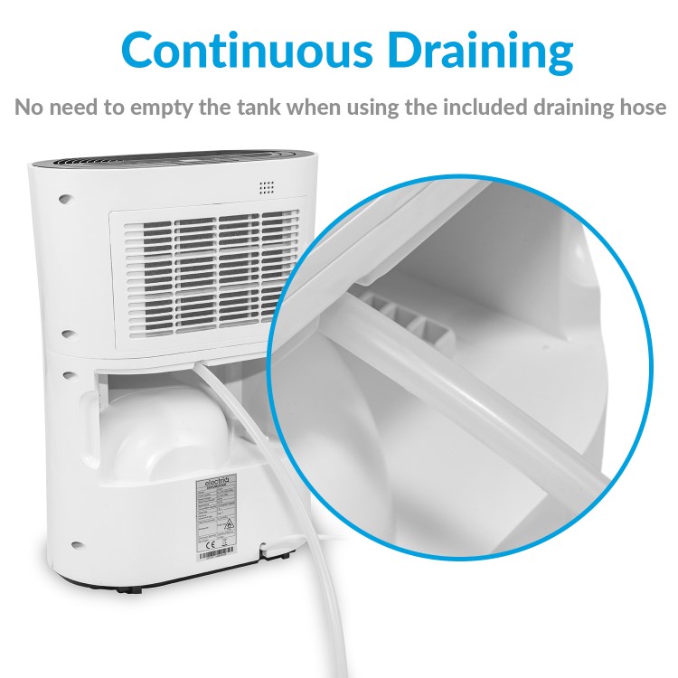 GRADE A1 - electriQ 12 Litre Smart App Alexa Dehumidifier with Digital Humidistat and Air Purifier
