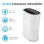 GRADE A3 - electriQ 12 Litre Dehumidifier for 3 bed house with Digital Humidistat and Air Purifier