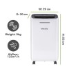 electriQ 12L Quiet Low-Energy Dehumidifier with Air Purifier