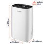 electriQ Essential 10 Litre Laundry Dehumidifier with Air Purifier