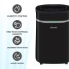 electriQ 20L Low-Energy Quiet Laundry Dehumidifier and HEPA UV Air Purifier - Black