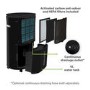 GRADE A3 - electriQ 20 Litre Black Low Energy UV Antibacterial Dehumidifier with HEPA Air Purifier
