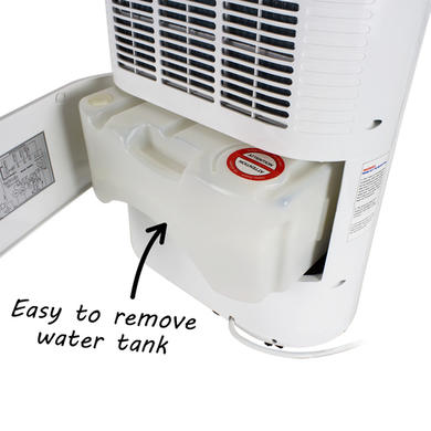 GRADE A3 - electriQ 20L Low Energy Anti-Bacterial Dehumidifier for 2 to 5 bed houses - WHICH Best Buy CD20LE-V2