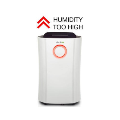 GRADE A3 - electriQ 20L Low Energy Anti-Bacterial Dehumidifier for 2 to 5 bed houses - WHICH Best Buy CD20LE-V2