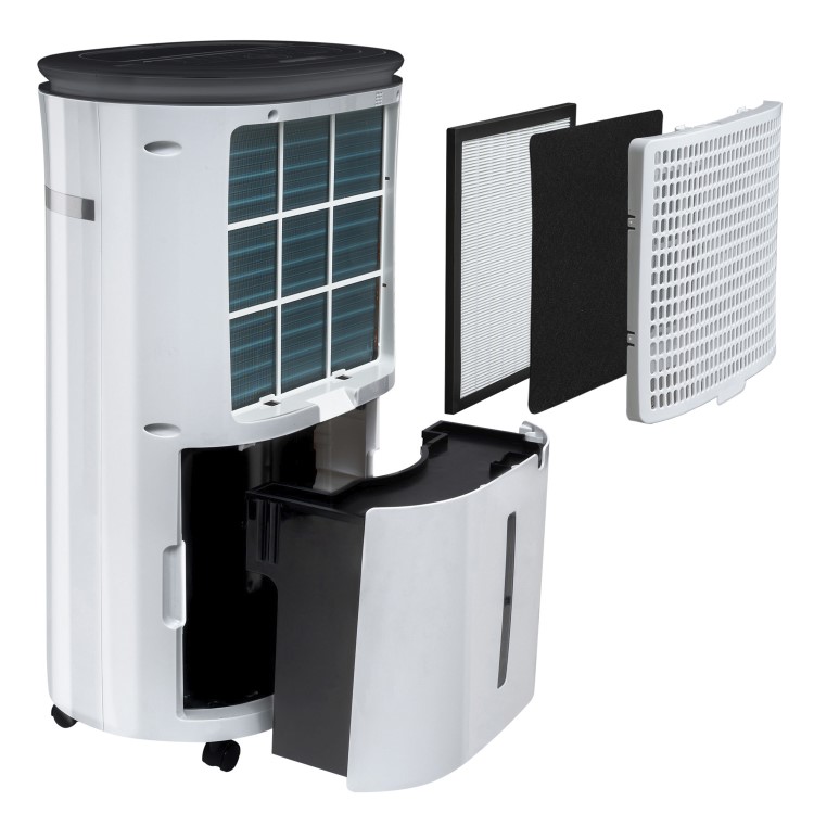Refurbished electriQ 20 Litre Low Energy UV Antibacterial Dehumidifier with HEPA Air Purifier