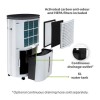 electriQ 20L Low-Energy Quiet Laundry Dehumidifier with HEPA UV Air Purifier