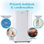 GRADE A1 - electriQ 20 Litre Dehumidifier with Humidistat for 2 to 5 Bed Homes