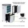 GRADE A3 - electriQ 20L Smart Low-Energy Laundry Dehumidifier and Antibacterial UV&HEPA Air Purifier