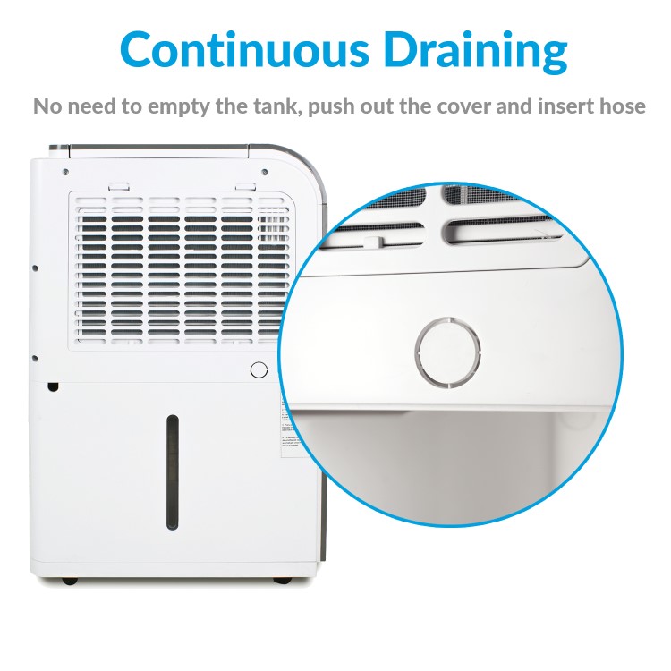 GRADE A2 - electriQ 25 litre Low Energy WIFI Smart Dehumidifier with True HEPA and UV Air Purifier