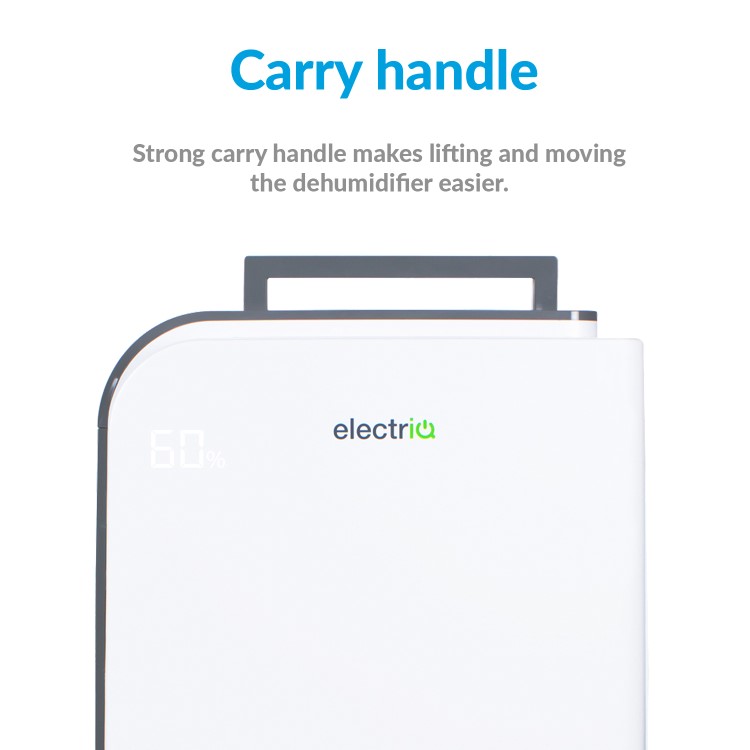 GRADE A2 - electriQ 25 litre Low Energy WIFI Smart Dehumidifier with True HEPA and UV Air Purifier