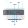 GRADE A2 - electriQ 25 Litre Smart App Alexa Low Energy Dehumidifier with True Hepa &amp; UV Air Purifier