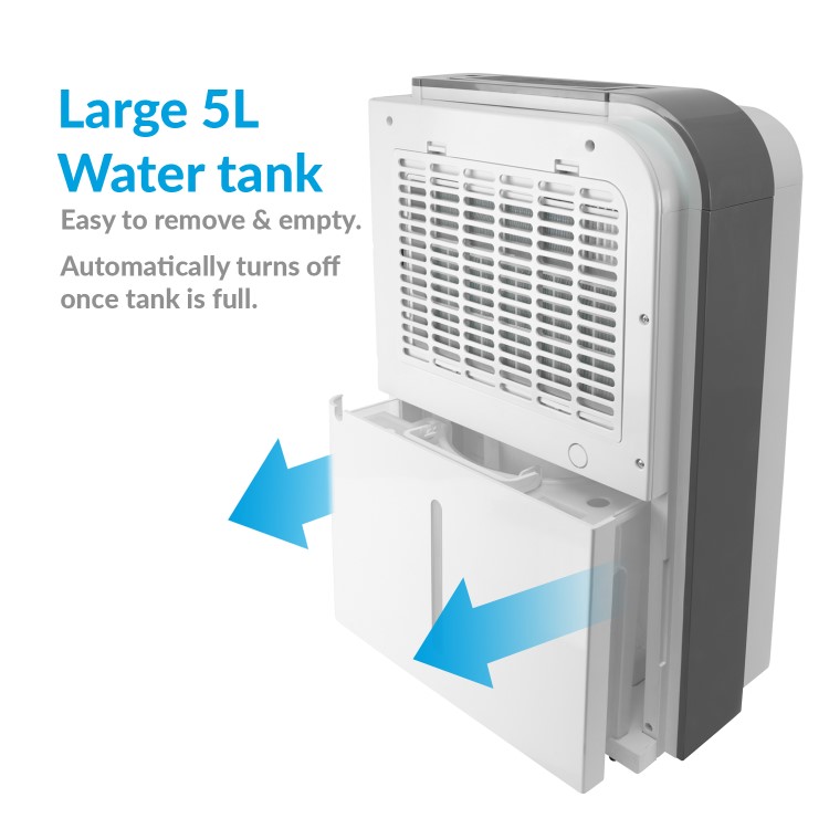 GRADE A2 - electriQ 25 litre Low Energy WIFI Smart Dehumidifier with True HEPA and UV Air Purifier
