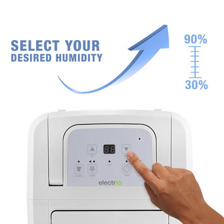 GRADE A1 - electriQ CD20LE-V2 Low Energy Anti-Bacterial Dehumidifier for 2 to 5 bed houses  WHICH Best Buy 2017