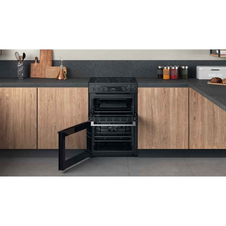 Hotpoint Cannon 60cm Double Oven Ceramic Electric Cooker - Anthracite