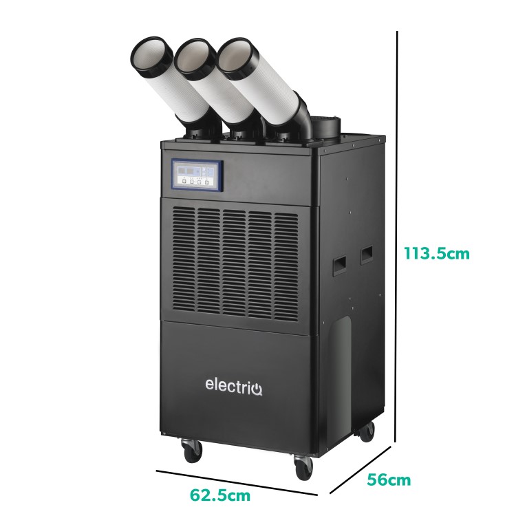 GRADE A2 - electriQ 18000 BTU Portable Commercial Air Conditioner for up to 45 sqm areas - Heavy Duty Metal Body