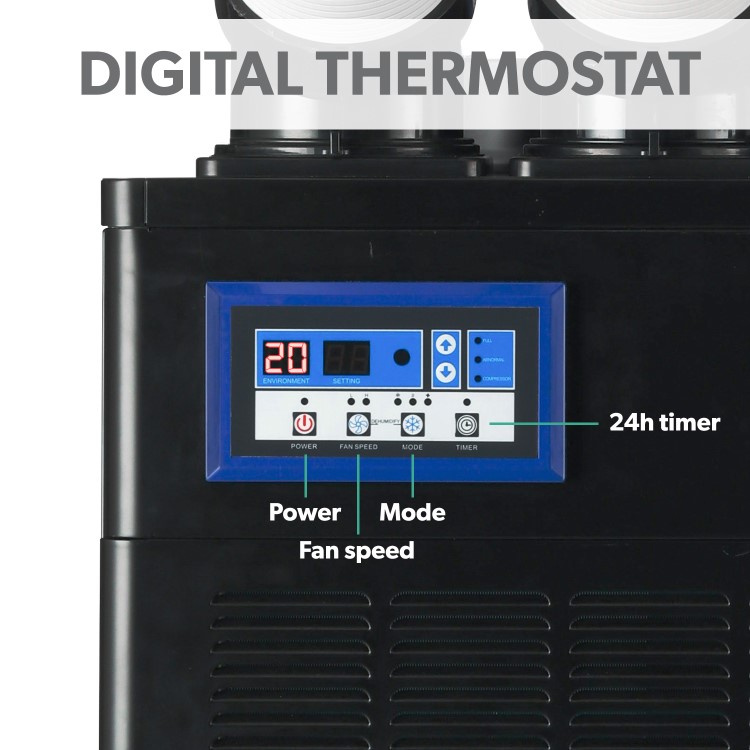 GRADE A2 - electriQ 18000 BTU Portable Commercial Air Conditioner for up to 45 sqm areas - Heavy Duty Metal Body