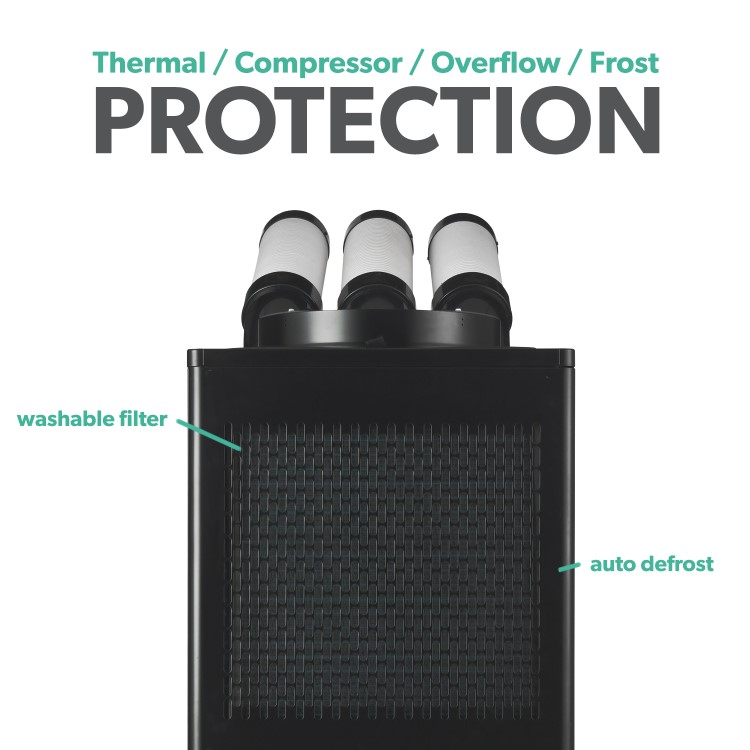 GRADE A2 - electriQ 18000 BTU Portable Commercial Air Conditioner for up to 45 sqm areas - Heavy Duty Metal Body