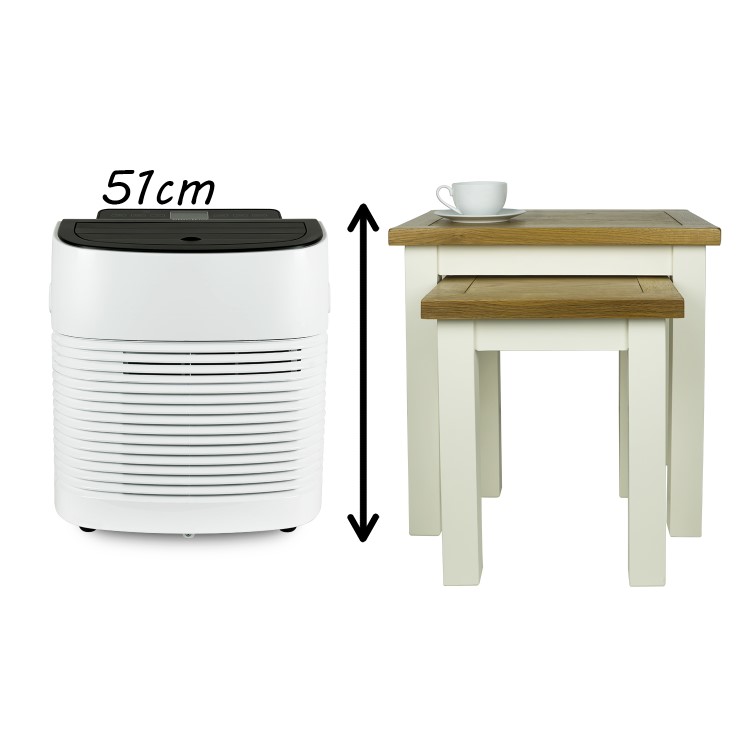 GRADE A2 - electriQ Compact 9000 BTU Small and Powerful Portable Air Conditioner for rooms up to 21 sqm