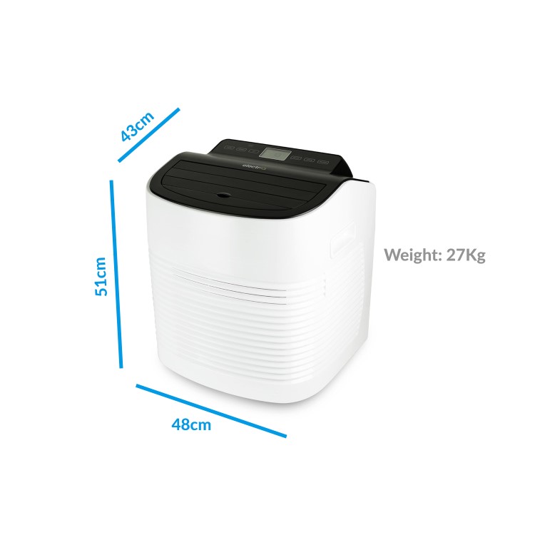 GRADE A2 - electriQ Compact 9000 BTU Small and Powerful Portable Air Conditioner for rooms up to 21 sqm