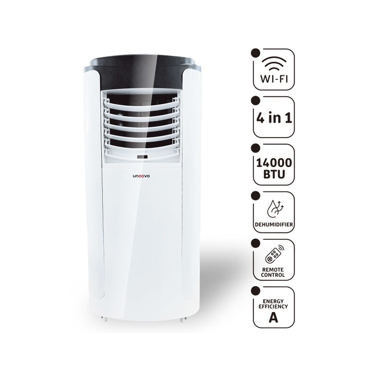 Refurbished ECO 14000 BTU Smart Wifi Portable Air Conditioner with Heat Pump
