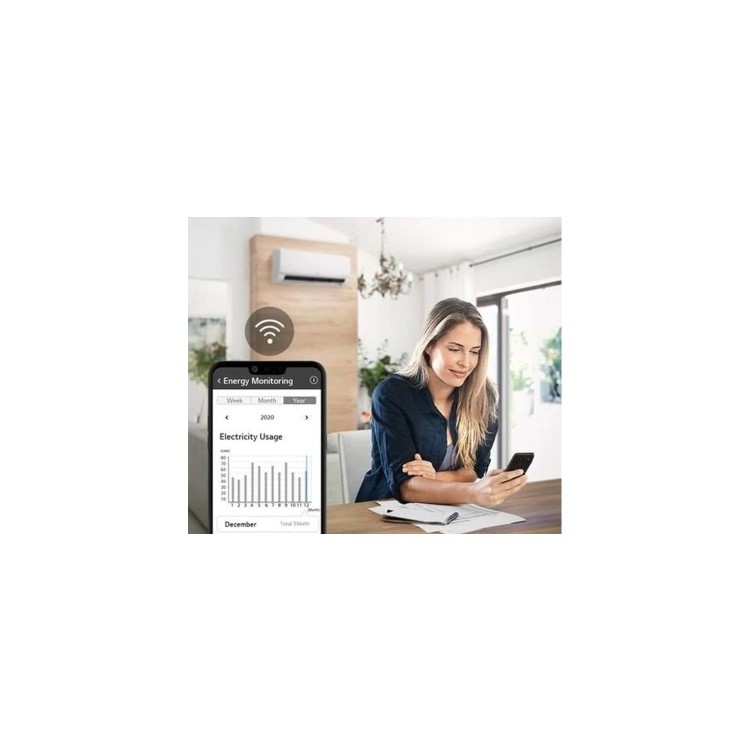 LG DUALCOOL DELUXE 12000 BTU WiFi Smart DC Inverter Wall Split Air Conditioner -  Anti Bacterial  with UV & Plasma Ioniser