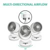 electriQ 6-Inch DC Oscillating Desk Fan - Whisper Quiet &amp; Low-Energy