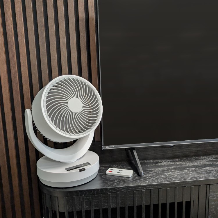 electriQ 6-Inch Oscillating Desk DC Fan - Whisper Quiet & Low-Energy
