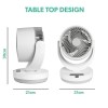 electriQ 6-Inch DC Oscillating Desk Fan - Whisper Quiet &amp; Low-Energy