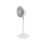 electriQ 12 Inch Quiet Low Energy DC Oscillating Pedestal Fan - White