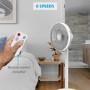 Refurbished electriQ 12 Inch Low Energy Pedestal Fan - White